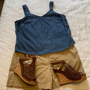 J Crew classic chino shorts size 16